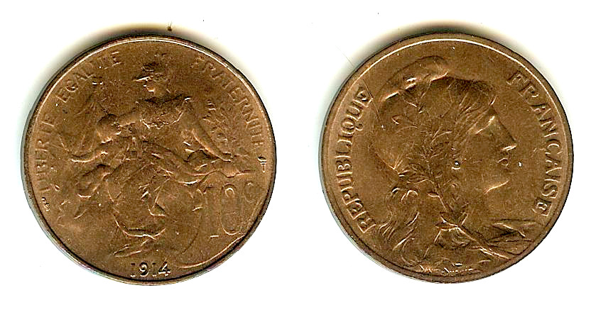 10 centimes Daniel-Dupuis 1914 SPL+